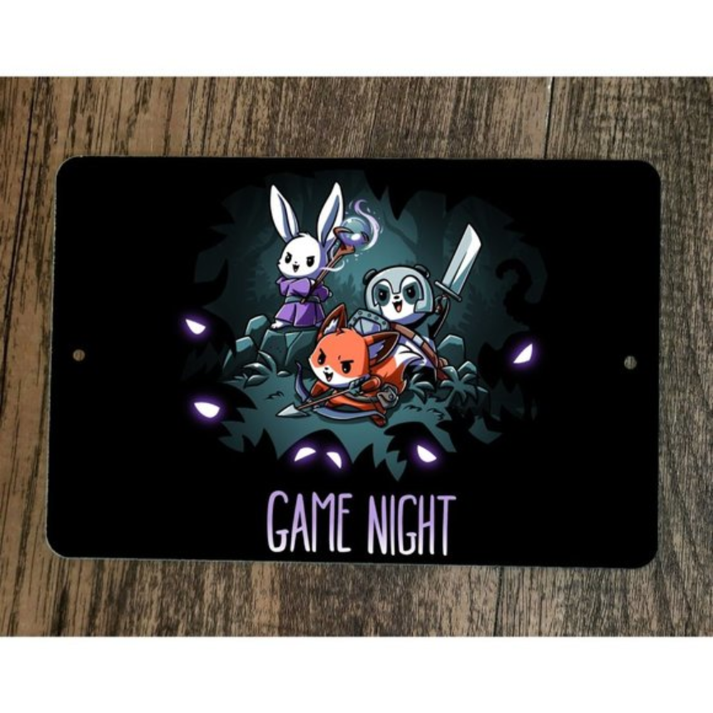 Game Night RPG Role Playing Animals 8x12 Metal Wall Sign Poster